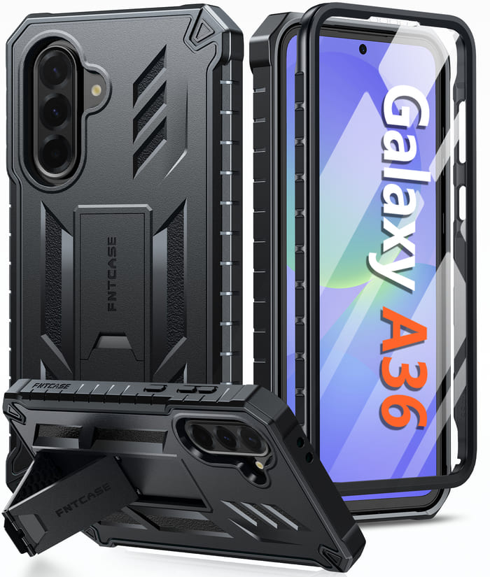 FNTCASE For Samsung Galaxy A36/ A56 5G 6.7 Inch Phone Case: Military Grade Shockproof with Built-in Screen Protector and Kickstand – FNTCASE OFFICIAL FNTCASE For Samsung Galaxy A36/ A56 5G 6.7 Inch Phone Case: Military Grade Shockproof with Built-in Screen Protector and Kickstand – FNTCASE OFFICIAL