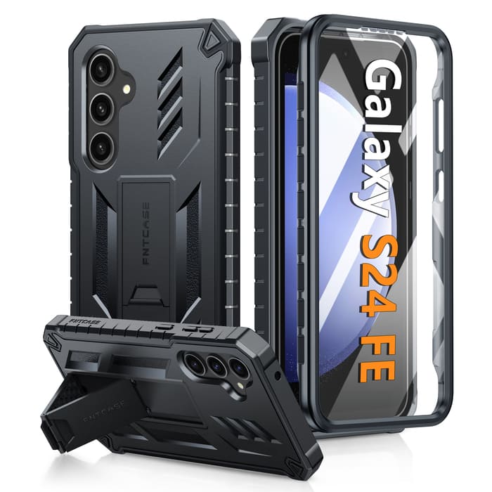 FNTCASE For Samsung Galaxy S24 FE Phone Case: Military Grade Shockproof with Built-in Screen Protector and Kickstand – FNTCASE OFFICIAL FNTCASE For Samsung Galaxy S24 FE Phone Case: Military Grade Shockproof with Built-in Screen Protector and Kickstand – FNTCASE OFFICIAL