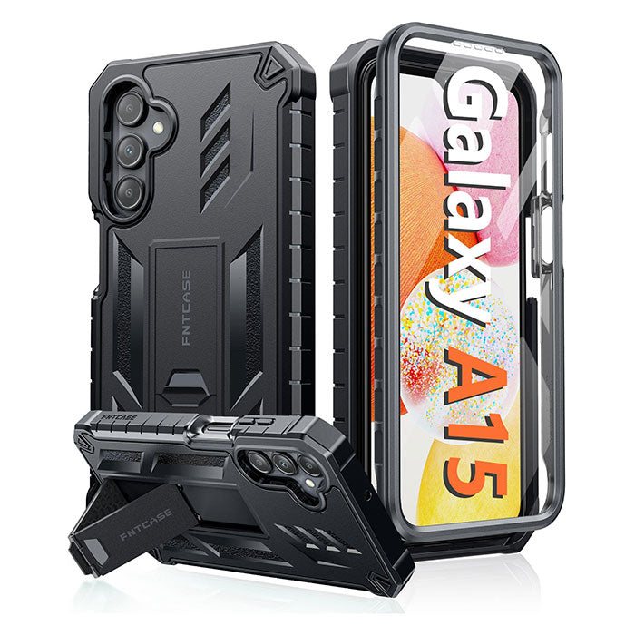 Samsung Galaxy A15 5G Case: Military Grade Drop Proof Protection Phone Cover with Built-in Screen Protector and Kickstand FNTCASE OFFICIAL Samsung Galaxy A15 5G Case: Military Grade Drop Proof Protection Phone Cover with Built-in Screen Protector and Kickstand FNTCASE OFFICIAL