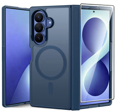 Samsung Galaxy Z Fold 8 Ultra/Z Fold 7 Case: Hinge Protection Translucent Matte Magsafe Military Grade Shockproof Protective
