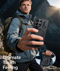 Magnetic Kickstand Case for Samsung Galaxy S26 Ultra 6.9”, Military Grade Protective Cover with Built-in Screen Protector & 2 Front Frames