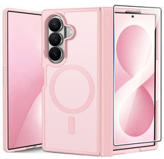 Samsung Galaxy Z Fold 8 Ultra/Z Fold 7 Case: Hinge Protection Translucent Matte Magsafe Military Grade Shockproof Protective