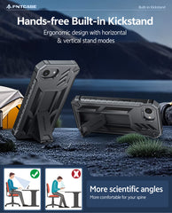 iPhone 17E 2026 Phone Case: Military Grade Shockproof with Built-in Screen Protector and Kickstand
