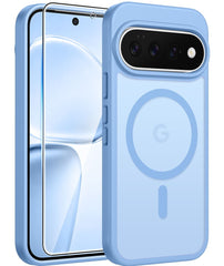 Google Pixel 11 Pro XL Case, FNTCASE Translucent Matte Magnetic Shockproof Cover, Military Drop-Tested Anti-Fingerprint Hard Back