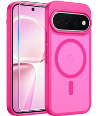 Google Pixel 11 Pro XL Case, FNTCASE Translucent Matte Magnetic Shockproof Cover, Military Drop-Tested Anti-Fingerprint Hard Back