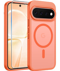 Google Pixel 11 Pro XL Case, FNTCASE Translucent Matte Magnetic Shockproof Cover, Military Drop-Tested Anti-Fingerprint Hard Back