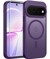 Google Pixel 11 Pro XL Case, FNTCASE Translucent Matte Magnetic Shockproof Cover, Military Drop-Tested Anti-Fingerprint Hard Back
