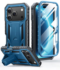 FNTCASE Handyhülle für iPhone 17 Pro Max 6,9 Zoll: Stoßfest in Militärqualität mit integriertem Displayschutz und Ständer