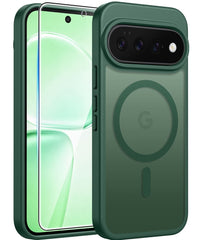 Google Pixel 11 Pro XL Case, FNTCASE Translucent Matte Magnetic Shockproof Cover, Military Drop-Tested Anti-Fingerprint Hard Back