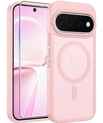 Google Pixel 11 Pro XL Case, FNTCASE Translucent Matte Magnetic Shockproof Cover, Military Drop-Tested Anti-Fingerprint Hard Back