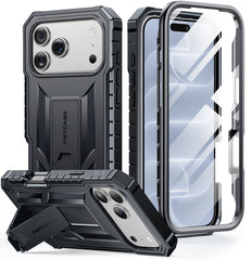iPhone 18 Pro 6.3 inch Phone Case: Military Grade Shockproof with Built-in Screen Protector and Kickstand