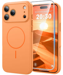 iPhone 17 Pro Max Handyhülle: MagSafe-integrierte Silikonhülle mit stoßfestem Schutz nach Militärstandard 