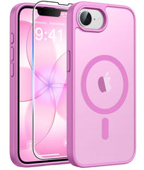 FNTCASE für iPhone SE 4/ SE 2025/ 16E Handyhülle: Magnetisches Laden, stoßfeste Magsafe-Unterstützung – Frosted Oil Spray Touch 