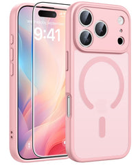 FNTCASE for iPhone 17 Pro Max Case: Strong Magnetic Translucent Matte Slim Shockproof Protective Drop Full Protection Phone Cover