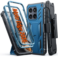 Motorola Edge 2026 Phone Case: Rugged Protective Phone Case with Belt Clip Holster and Kickstand