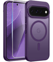 Google Pixel 11/ 11 Pro Case, FNTCASE Translucent Matte Magnetic Shockproof Cover, Military Drop-Tested Anti-Fingerprint Hard Back