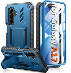 FNTCASE For Samsung Galaxy A17 Phone Case: Military Grade Shockproof with Built-in Screen Protector and Kickstand