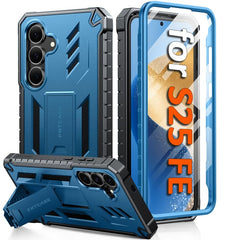 FNTCASE For Samsung Galaxy S25 FE Phone Case: Military Grade Shockproof with Built-in Screen Protector and Kickstand