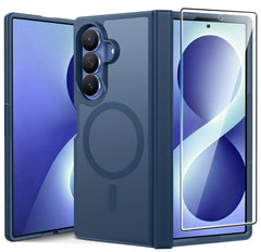 Samsung Galaxy Z Fold 7 Hülle: Scharnierschutz, matt-transparent, MagSafe, militärtauglicher, stoßfester Schutz