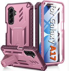 Samsung Galaxy A17 Phone Case: Military Grade Shockproof with Built-in Screen Protector and Kickstand