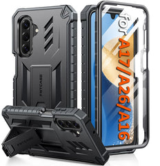 FNTCASE For Samsung Galaxy A17 Phone Case: Military Grade Shockproof with Built-in Screen Protector and Kickstand