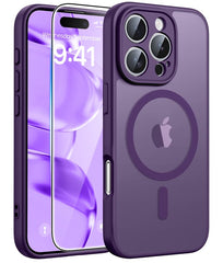 FNTCASE für iPhone 16 Pro Hülle: Starke magnetische, durchscheinende, matte, schlanke, stoßfeste Schutzhülle mit vollständigem Schutz 