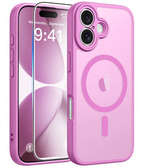 FNTCASE iPhone 17用ケース: 強力なマグネット式半透明マットスリム耐衝撃保護落下完全保護電話カバー