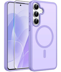 FNTCASE for Samsung Galaxy S25 FE Case: Strong Magnetic Translucent Matte Slim Shockproof Protective Drop Protection Phone Cover