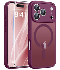 FNTCASE for iPhone 17 Pro Max Case: Strong Magnetic Translucent Matte Slim Shockproof Protective Drop Full Protection Phone Cover
