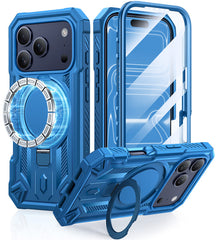 FNTCASE for iPhone 17 Pro Max Case with Ring Holder Magnetic Kickstand Military Grade Shockproof Protective Rugged Cell Phone Cover