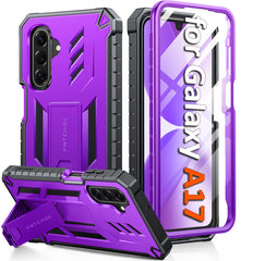 FNTCASE Samsung Galaxy A17用電話ケース: ミリタリーグレードの耐衝撃性、スクリーンプロテクターとキックスタンド内蔵