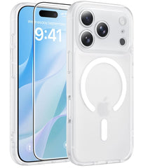 FNTCASE für iPhone 17 Pro Hülle: Starke magnetische, durchscheinende, matte, schlanke, stoßfeste Schutzhülle mit vollständigem Schutz 
