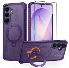 Samsung S26 Magnetic Rugged Case Featuring Ring Kickstand Military Grade Protection