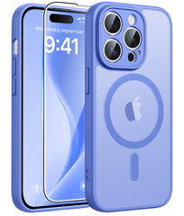 iPhone 14 Pro Max Case: Strong Magnetic Translucent Matte Slim Shockproof Protective Drop Full Protection Phone Cover