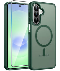 Samsung Galaxy A27 Phone Case: Magnetic Translucent Matte Shockproof Slim Phone Cover - Military Grade Drop Proof Hard Back Anti-Fingerprint Protective Case