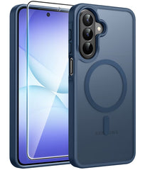 Samsung Galaxy A27 Phone Case: Magnetic Translucent Matte Shockproof Slim Phone Cover - Military Grade Drop Proof Hard Back Anti-Fingerprint Protective Case