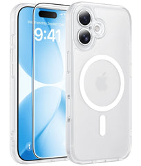FNTCASE iPhone 17用ケース: 強力なマグネット式半透明マットスリム耐衝撃保護落下完全保護電話カバー