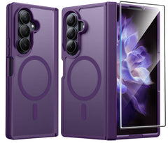Samsung Galaxy Z Fold 8 Ultra/Z Fold 7 Case: Hinge Protection Translucent Matte Magsafe Military Grade Shockproof Protective