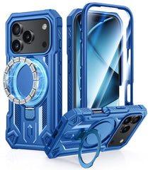 FNTCASE for iPhone 17 Pro Max Case with Ring Holder Magnetic Kickstand Military Grade Shockproof Protective Rugged Cell Phone Cover