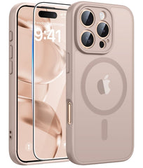 FNTCASE für iPhone 16 Pro Hülle: Starke magnetische, durchscheinende, matte, schlanke, stoßfeste Schutzhülle mit vollständigem Schutz 