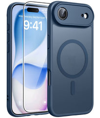 FNTCASE for iPhone 17 Air Case: Strong Magnetic Translucent Matte Slim Shockproof Protective Drop Full Protection Phone Cover