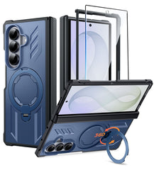 Samsung Galaxy Z Fold 8 Ultra/Z Fold 7 Magnetic Rugged Case Featuring Ring Kickstand Military Grade Protection