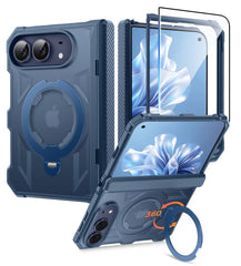 iPhone 18 Ultra 2026 with Hinge Protection Translucent Magnetic Rugged Case Featuring Ring Kickstand Military Grade Protection