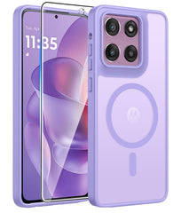 Motorola Moto G Stylus 5G 2026/ 2025 Handyhülle: Magnetische, durchscheinende, matte, stoßfeste, schlanke Handyhülle – Militärtauglicher, fallsicherer harter Rücken, Anti-Fingerabdruck-Schutzhülle