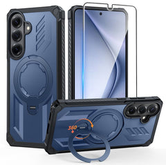 Samsung S26 Plus Magnetic Rugged Case Featuring Ring Kickstand Military Grade Protection