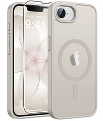 FNTCASE iPhone SE 4/ SE 2025/ 16E 用電話ケース: 磁気充電、耐衝撃、Magsafe対応 - つや消しオイルスプレータッチ
