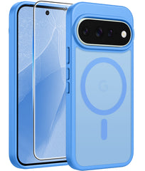 Google Pixel 11/ 11 Pro Case, FNTCASE Translucent Matte Magnetic Shockproof Cover, Military Drop-Tested Anti-Fingerprint Hard Back