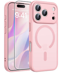 FNTCASE for iPhone 17 Pro Case: Strong Magnetic Translucent Matte Slim Shockproof Protective Drop Full Protection Phone Cover