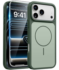 iPhone 17 Pro Max Phone Case: Military Grade Shockproof Protective Magsafe Spliced Colors Design‌