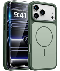 iPhone 17 Pro Phone Case: Military Grade Shockproof Protective Magsafe Spliced Colors Design‌